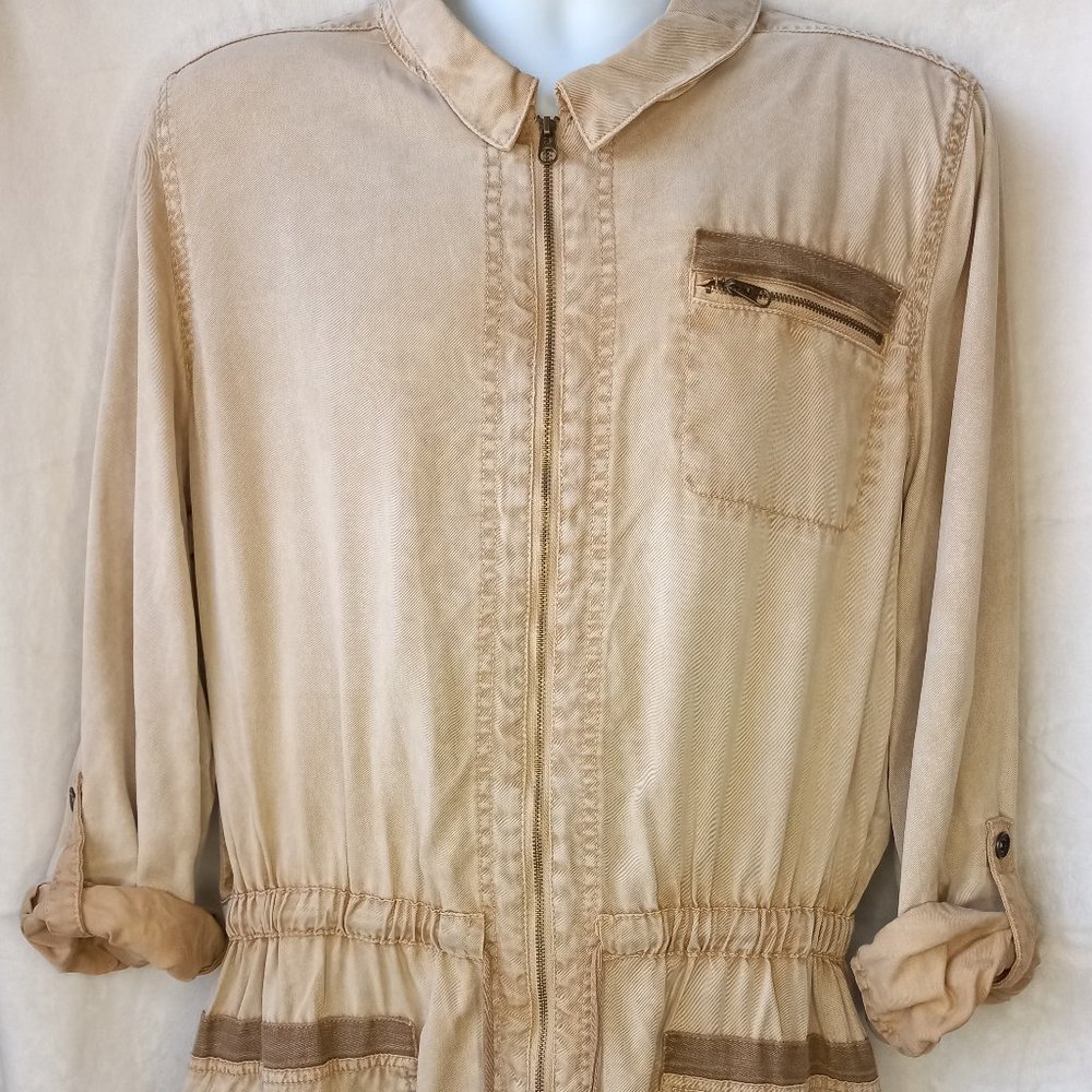 Anthropologie One Piece Jumper Zip Top and Shorts (XL)
